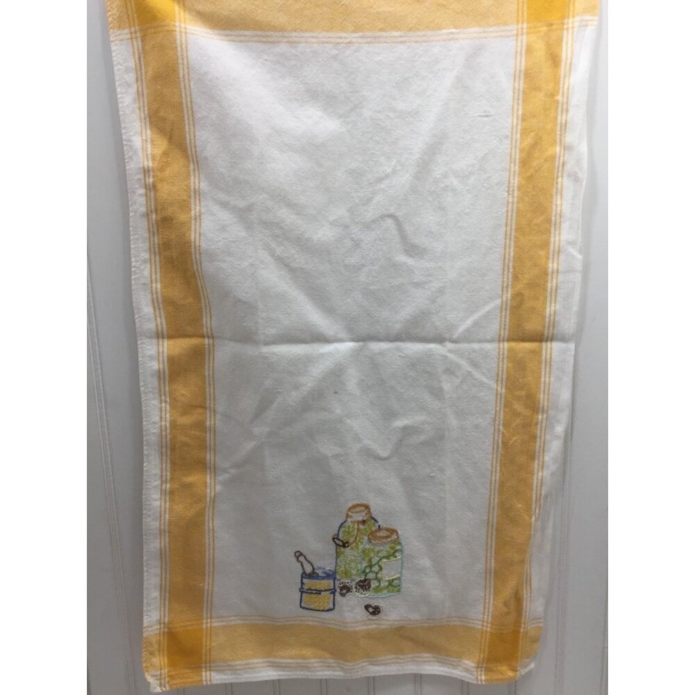 VINTAGE Embroidered Hand Towel Kitchen Canning Dish 23995 - Picture 5 of 7